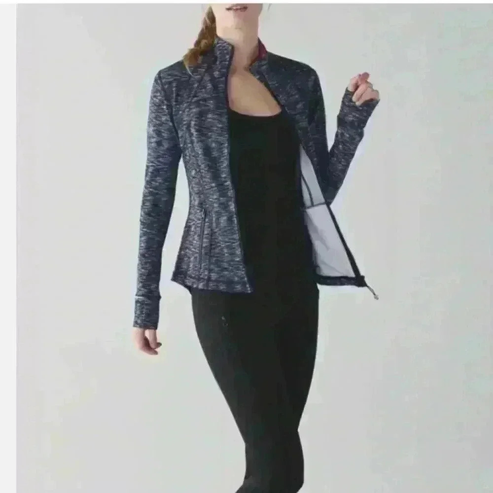 Lululemon Define Jacket *Luon Dramatic Static White/Black 10